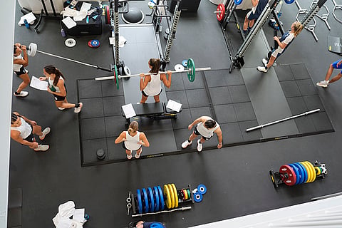 Argentinean Athletes  workout in the gym